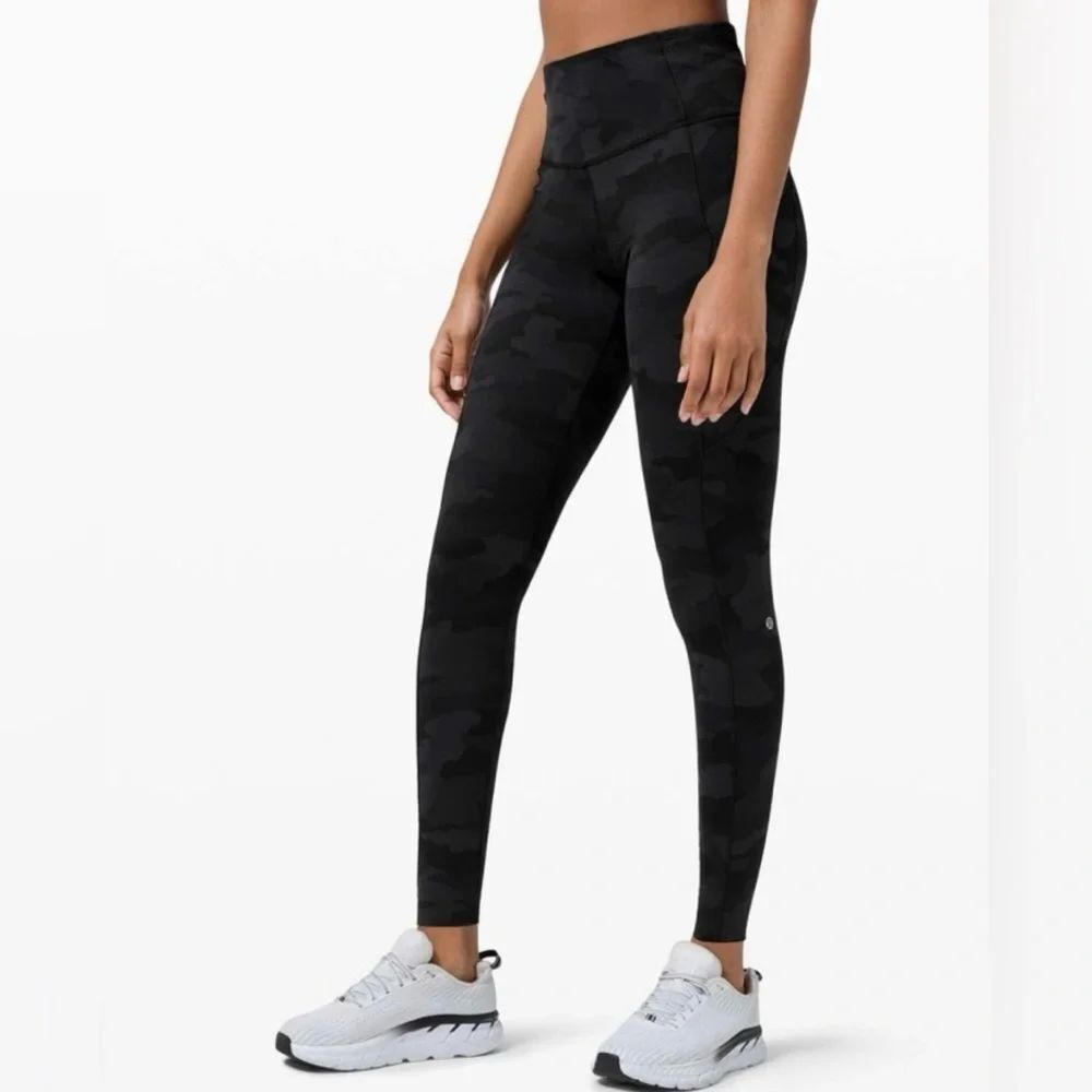 NWT Lululemon Fast and Free High-Rise Tight 28" Non-Reflective Deep Coal Multi